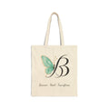 Butterfly Monogram Canvas Tote | Become • Heal • Transform'