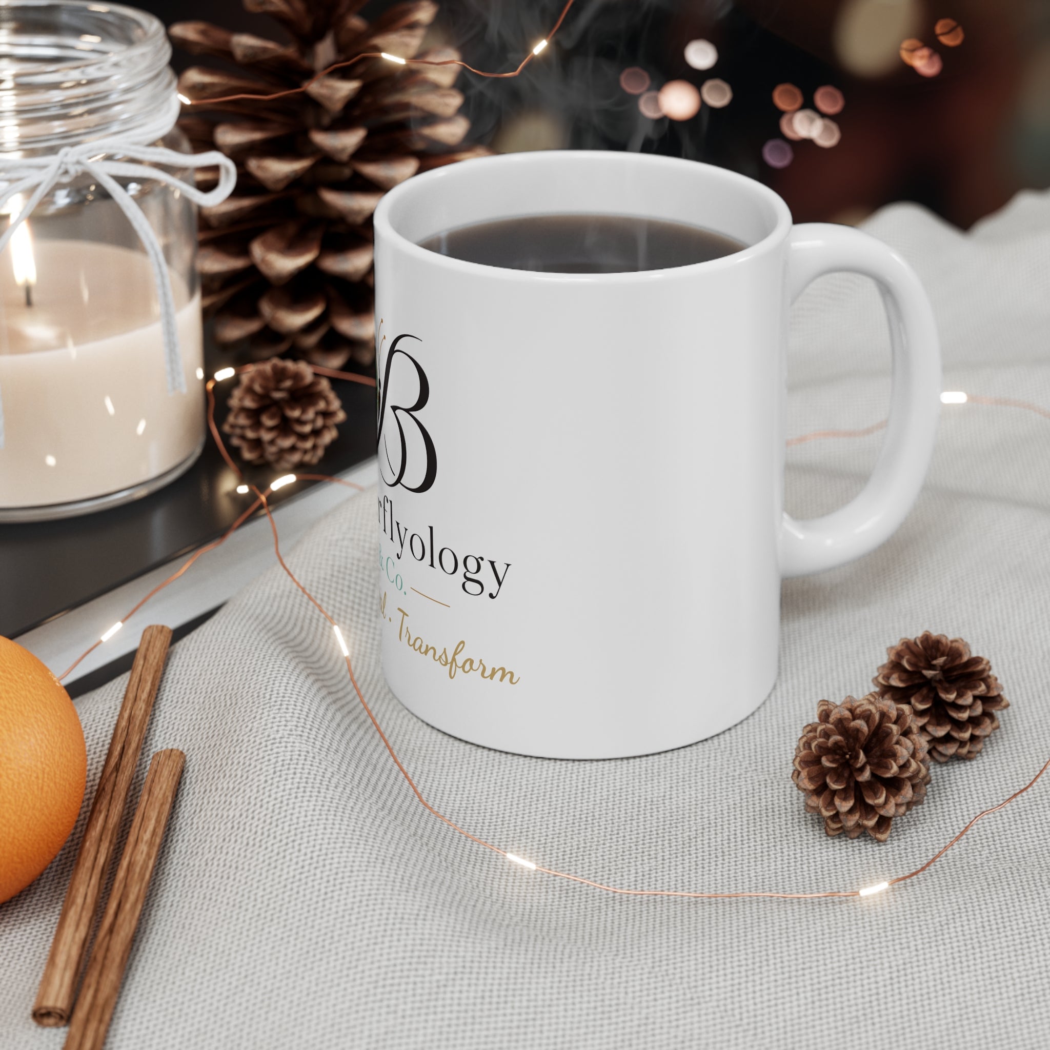 Butterfly Monogram Ceramic Mug