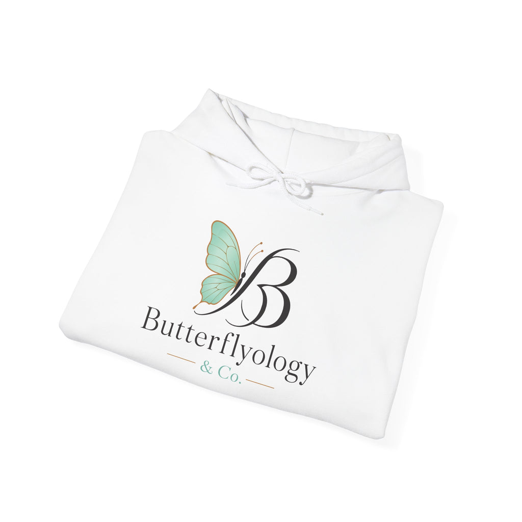 Butterfly logo hoodie | Butterflyology Pullover Hoodie with Inspirational Quote