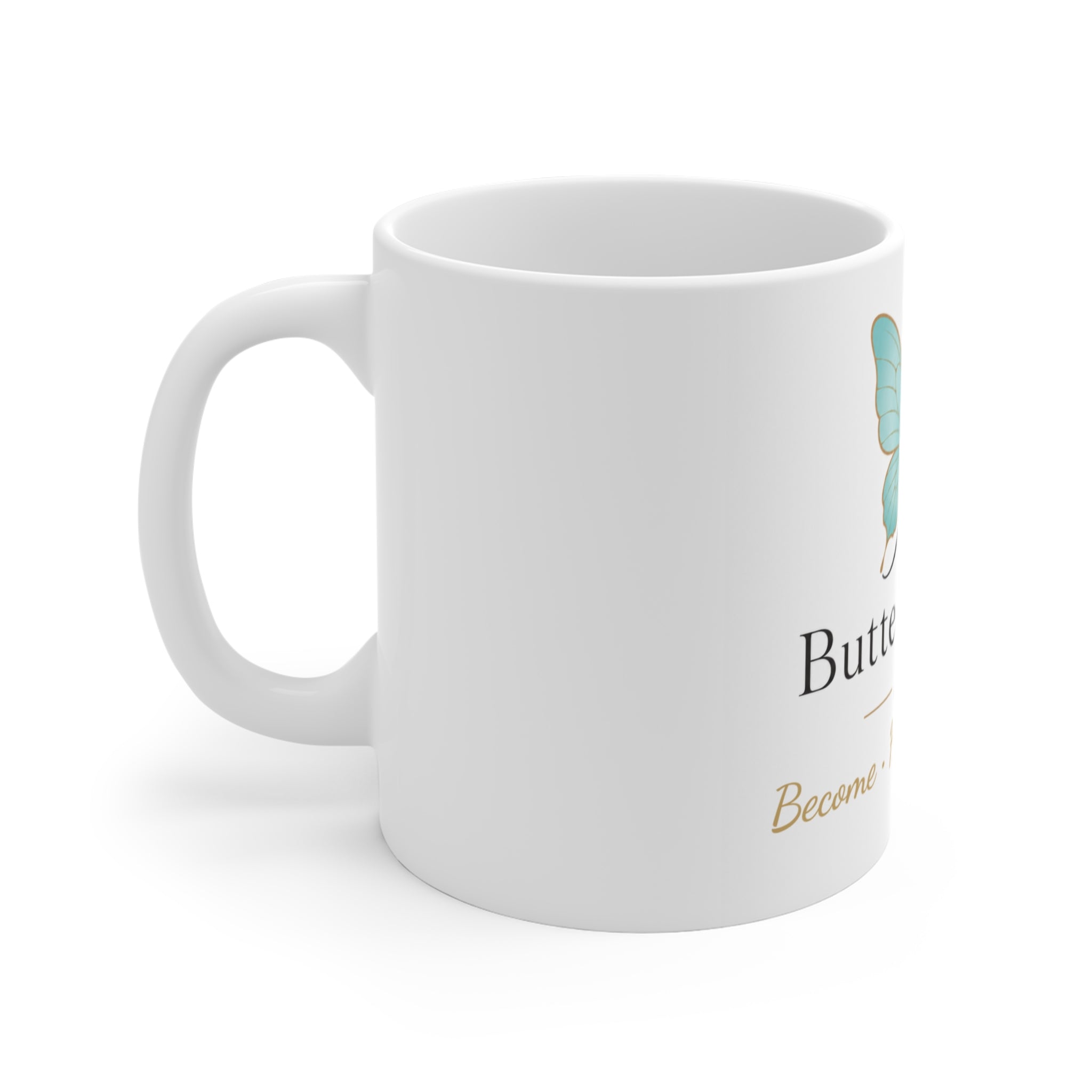 Butterfly Monogram Ceramic Mug
